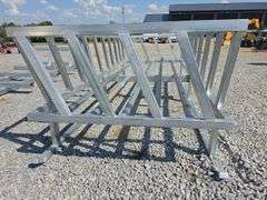 3-Round Bale Galvanized Hay Feeder