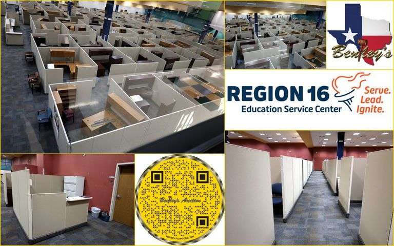 2190 TX Region 16 Office Partitions / Cubicles Online Auction Bentley