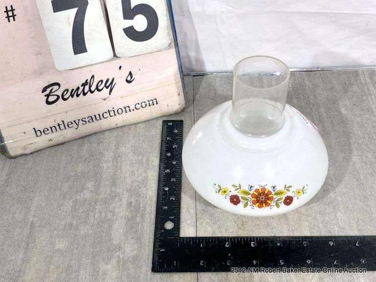 MILK GLASS WHITE OIL LAMP SHADE