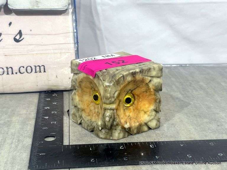 HAND CARVED SQUARE OWL - ITALIAN MADE
