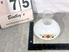 MILK GLASS WHITE OIL LAMP SHADE