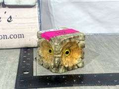 HAND CARVED SQUARE OWL - ITALIAN MADE