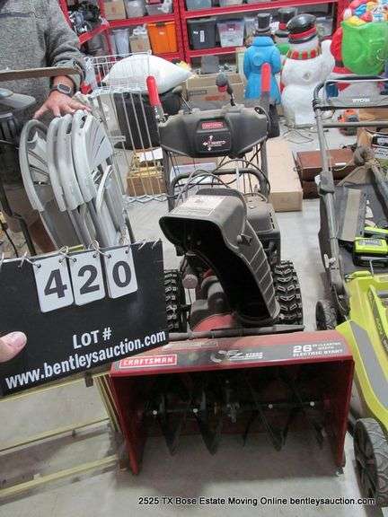 CRAFTSMAN EZ STEER 26" ELECTRIC START SNOW BLOWER - Bentley ...