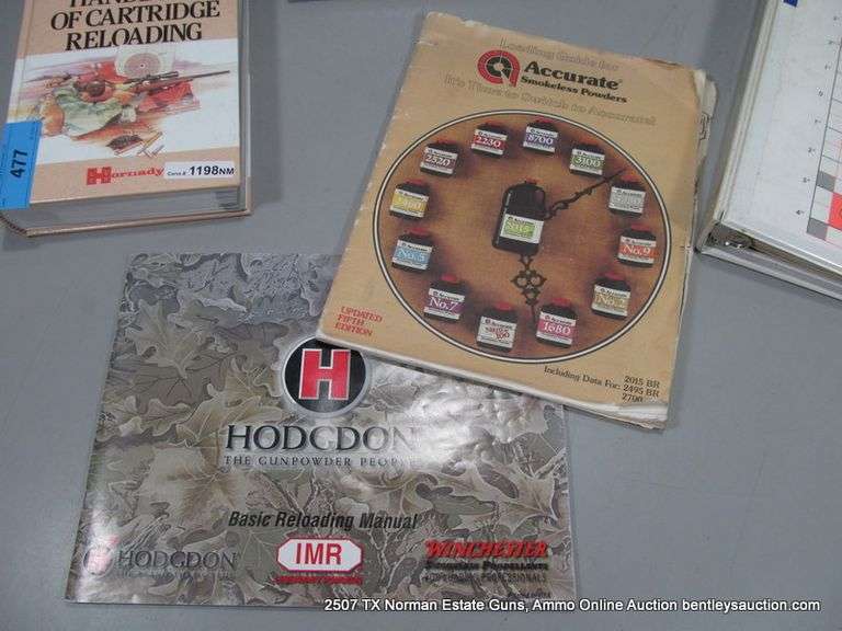 LOT: BOOK RELOADING, NOTEBOOK, MISC DATA - Bentley & Associates, LLC