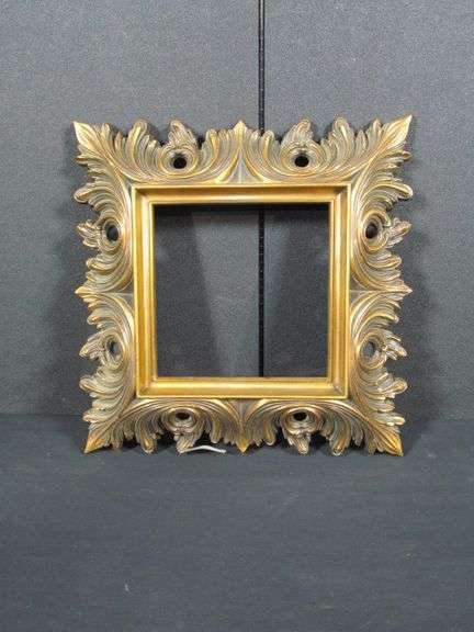Square Whispy Frame GOLD & BROWN PAINTED WHISPY FRAME 10 X 10 - Bentley & Associates, LLC