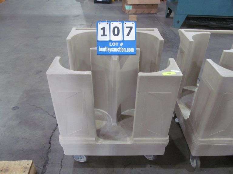 ECOLAB RABURN BEIGE 111/4” PLATE STACKER CASTERED CART Bentley