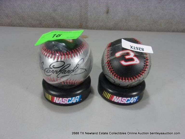 LOT: (2) DALE EARNHARDT #3 INTIMIDATOR BASEBALLS