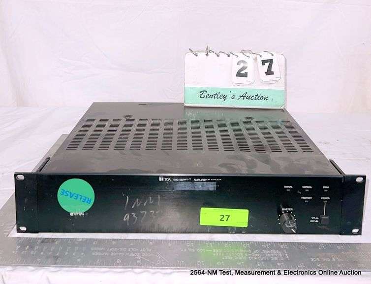 TOA MODEL P-912MK2 AMPLIFIER - Bentley & Associates, LLC