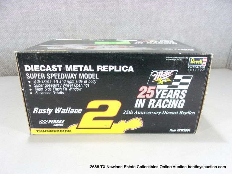 REVELL MILLER 25 YEARS IN RACING RUSTY WALLACE THUNDERBIRD #2 DIE CAST REPLICA