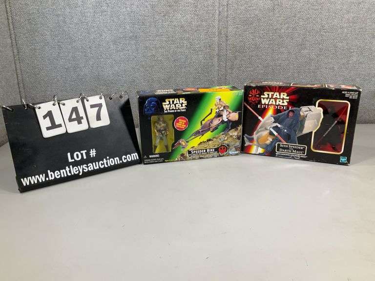 (2): STAR WARS SPEEDER BIKE, DARTH MAUL SITH SPEEDER