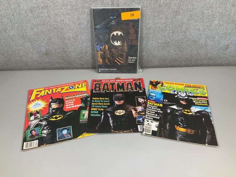 (4): BATMAN LOT DARK KNIGHT RETURNS/3 MAGAZINES FROM #1ST MOVIE