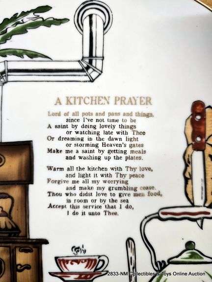 "KITCHEN PRAYER" PLATE