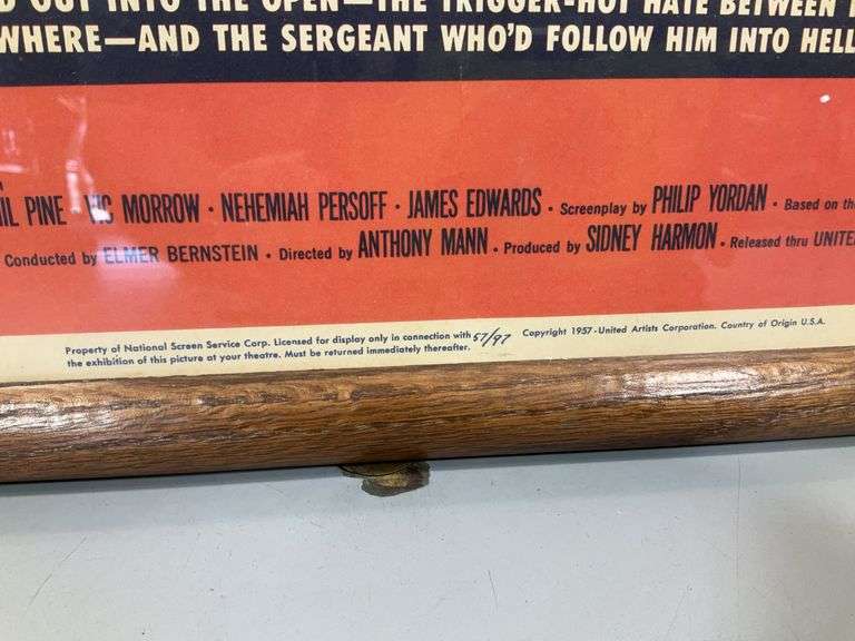 ORIGINAL THEATER POSTER "MEN IN WAR" ROBERT RYAN 1957 #57/97