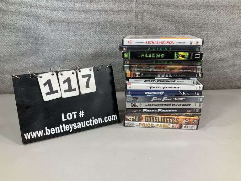LOT: (15) DVD'S - SET OF FAST FURIOUS, ALIENS, LETHAL WEAPON SET