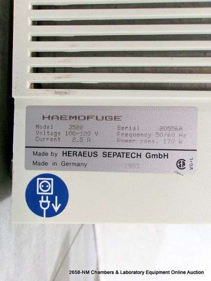 BAXTER HAEMOFUGE MODEL: 3522