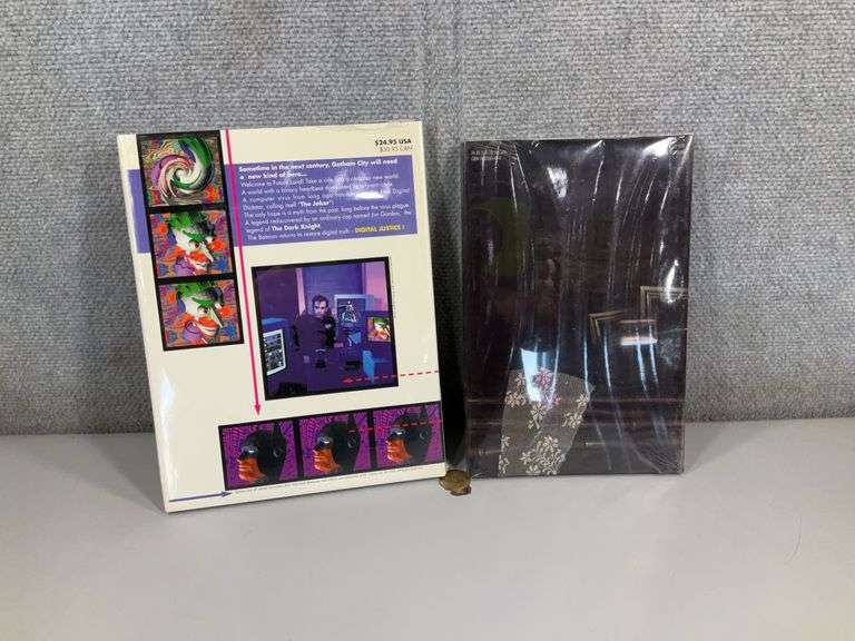 (2): GREAT BATMAN HARDOVERS DIGITAL JUSTICE/ARKHAM ASYLUM - NEW IN PLASTIC