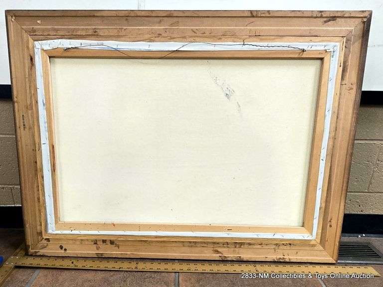 PAINTING OF SHORE "ROBINSON" IN FRAME, 42"W X 30"H