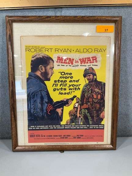 ORIGINAL THEATER POSTER "MEN IN WAR" ROBERT RYAN 1957 #57/97