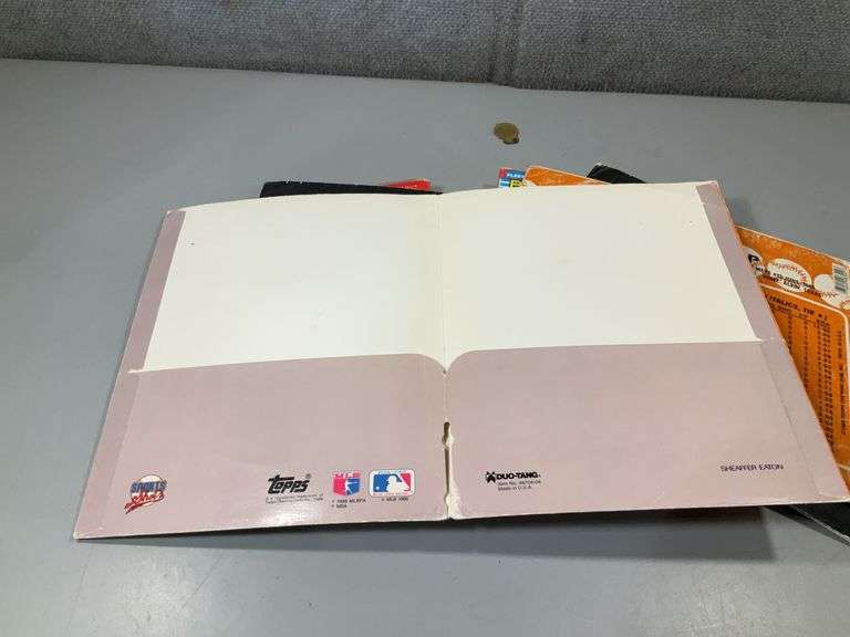 BASEBALL FOLDER NOLAN, (4) CARD SETS, CHECKLISTS FROM 1980'S