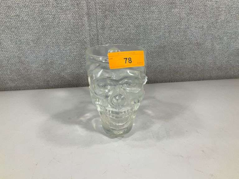 HEAVY GLASS SKULL CUP