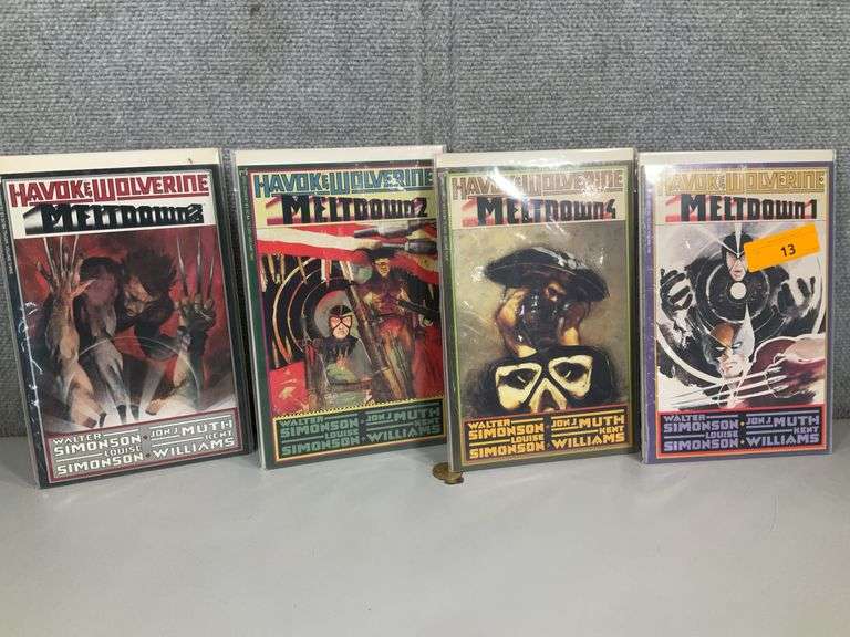SET OF 4: HAVOK & WOLVERINE "MELT DOWN"