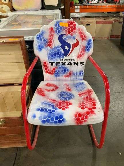 ALL METAL LAWN CHAIR - HOUSTON TEXANS