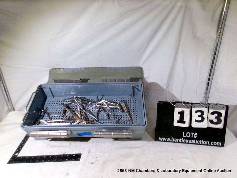 STERIS CASE W/ ASSORTED MEDICAL TOOLS