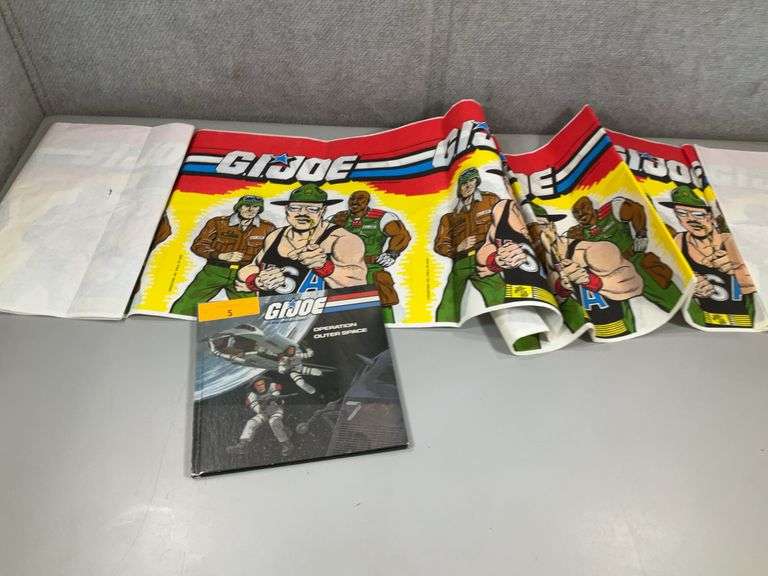 (2): GI JOE BANNER & BOOK - OPERATION OUTER SPACE