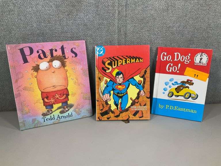 (3): GO DOG GO HB - SUPERMAN HB - PARTS TED ARNOLD HB