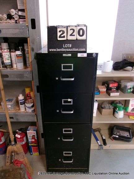 4-DRAWER BLACK FILE CABINET