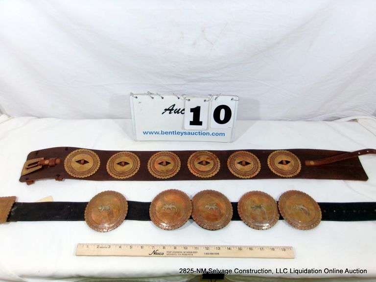 2 LEATHER CONCHOS BELT