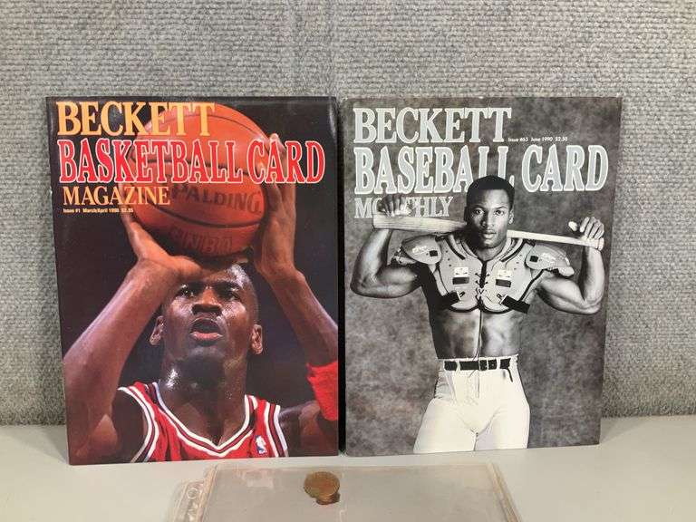 (2): TWO MOST ICONIC BECKETTS #1 JORDAN/BLACK & WHITE BO JACKSON