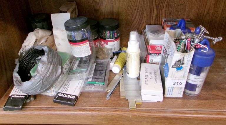 ASSORTED HARDWARE - STAPLES, SMALL BUNGEE CORDS