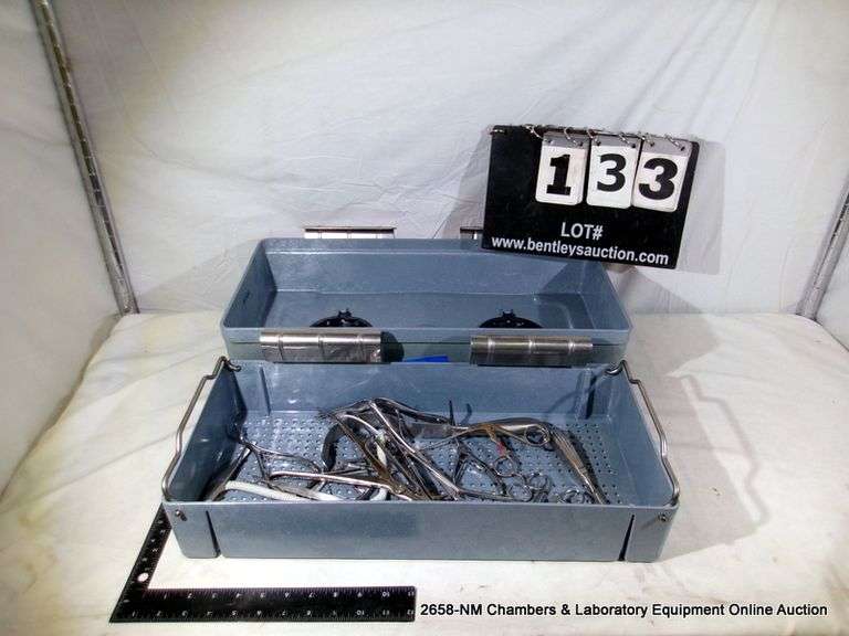 STERIS CASE W/ ASSORTED MEDICAL TOOLS