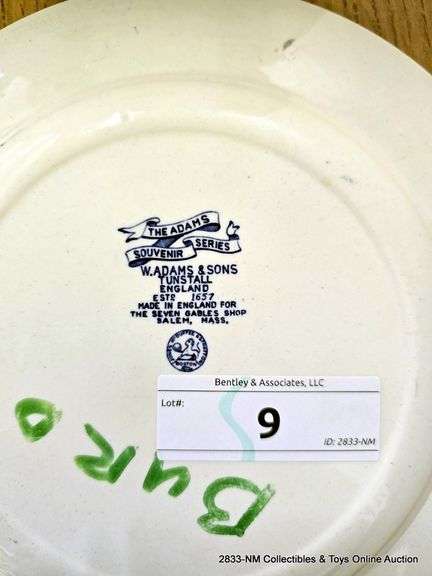 HOUSE OF SEVEN GABLES - THE ADAMS SOUVENIR SERIES PLATE