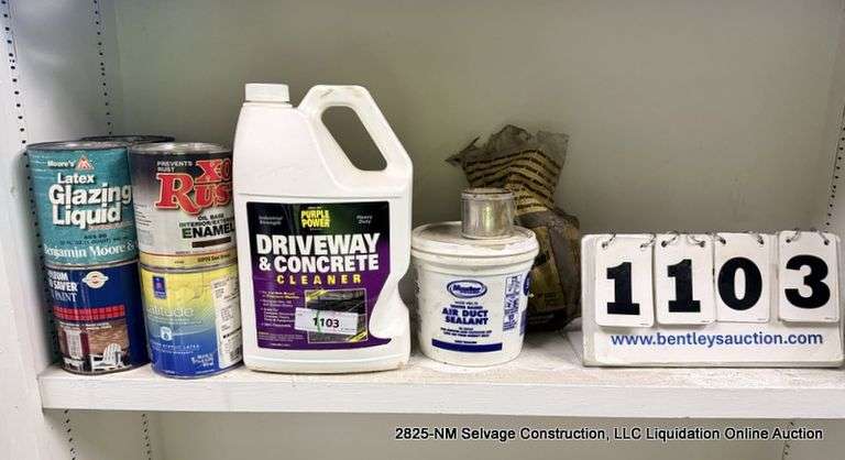 MISC SHELF: GLAZING LIQUID, CONCRETE KILLER, AIR DUCT SEALANT ...