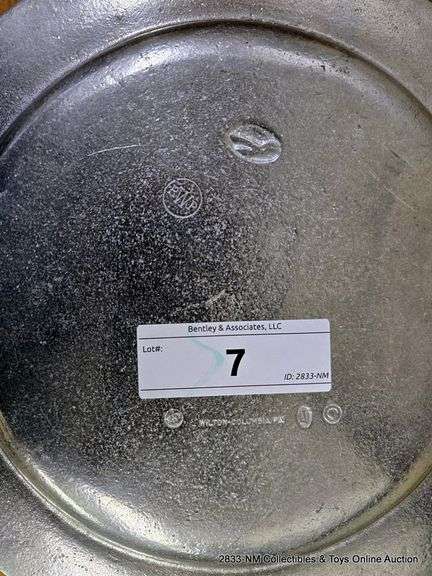 MOUNT VERNON WASHINGTON PEWTER PLATE