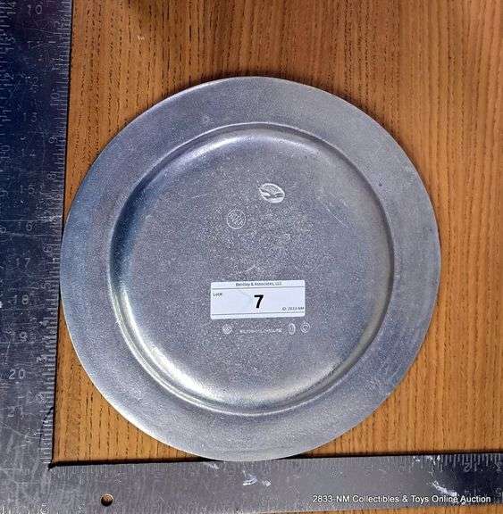 MOUNT VERNON WASHINGTON PEWTER PLATE