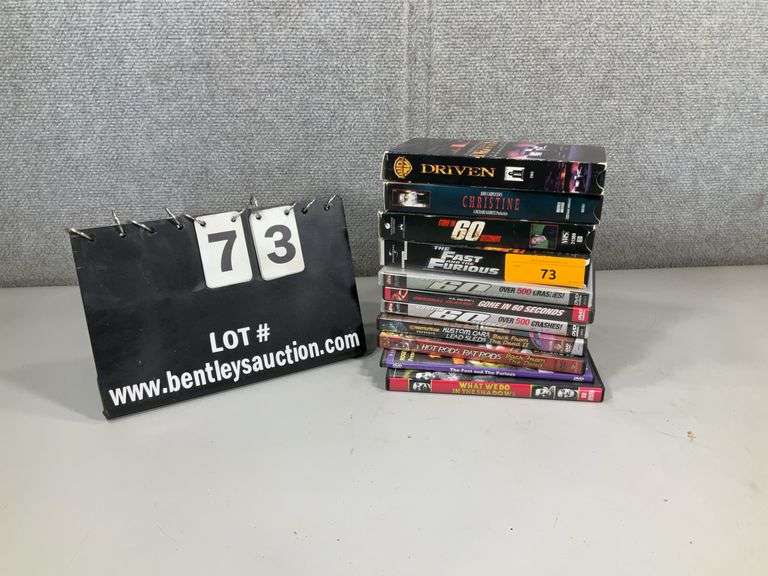 (11): DVD'S & VHS CAR HOT RODS CHASE