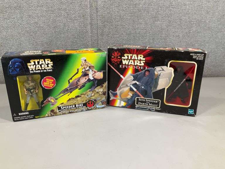 (2): STAR WARS SPEEDER BIKE, DARTH MAUL SITH SPEEDER