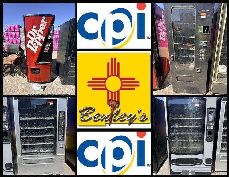 2828-NM Snack & Drink Vending Machines Online Auction