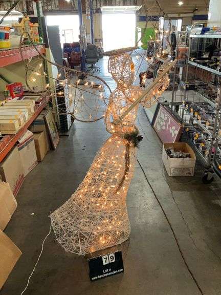 4' TALL LIGHT-UP ANGEL - WHITE LIGHTS