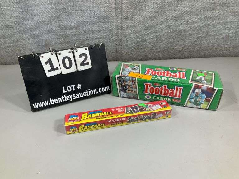 (2): 1991 TOPPS FB COMPLETE FACT SEALED, 1991 TOPPS MICRO BASEBALL