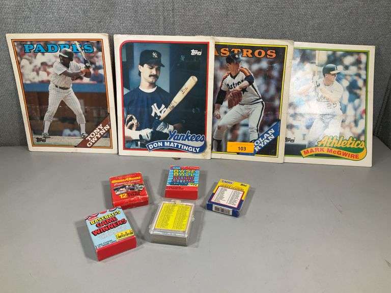 BASEBALL FOLDER NOLAN, (4) CARD SETS, CHECKLISTS FROM 1980'S