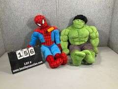 (2): PLUSH MARVEL - SPIDERMAN & HULK