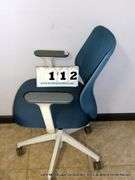 STEELCASE BLUE ARM CHAIR