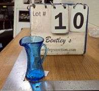 SMALL GLASS PITCHER - BLUE