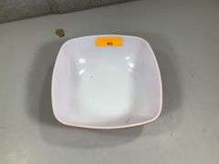 PYREX RED SQUARE 2-1/2 OZ HOSTESS BOWL