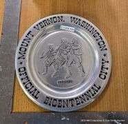 MOUNT VERNON WASHINGTON PEWTER PLATE