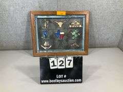 STAINED GLASS WESTERN FRAMED TEXAS